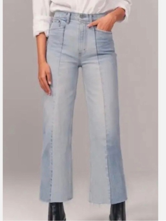 Abercrombie & Fitch Denim - Abercrombie & Fitch The Crop Wide Leg Ultra High Rise
